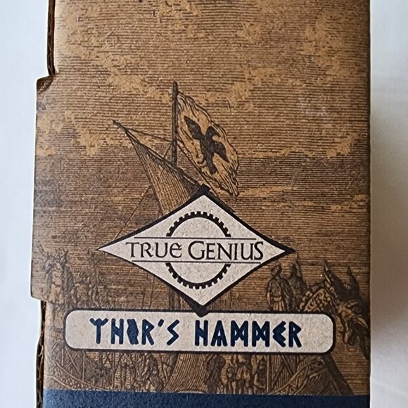 True Genius Wood Brain Teaser Two Puzzles Minotaur's Labyrinth & Thor's Hammer - Picture 7 of 9